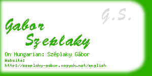 gabor szeplaky business card